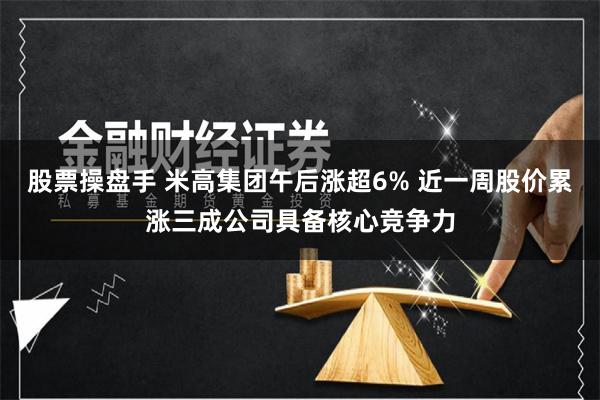 股票操盘手 米高集团午后涨超6% 近一周股价累涨三成公司具备核心竞争力