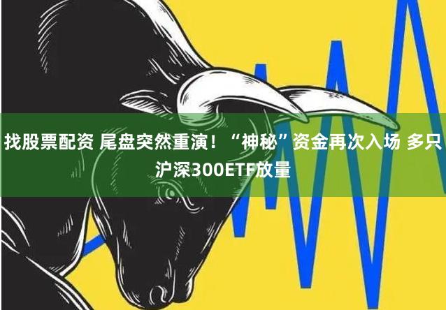找股票配资 尾盘突然重演！“神秘”资金再次入场 多只沪深300ETF放量
