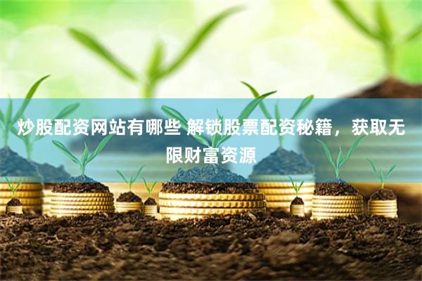 炒股配资网站有哪些 解锁股票配资秘籍，获取无限财富资源