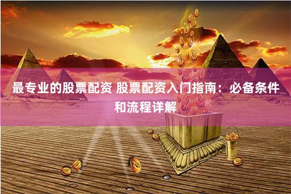 最专业的股票配资 股票配资入门指南：必备条件和流程详解